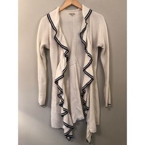 Ivory & Navy Boston Proper Cardigan
